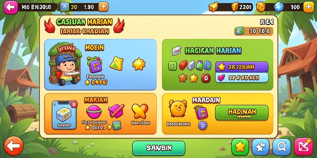 Tampilan awal yang menarik dan penuh warna.