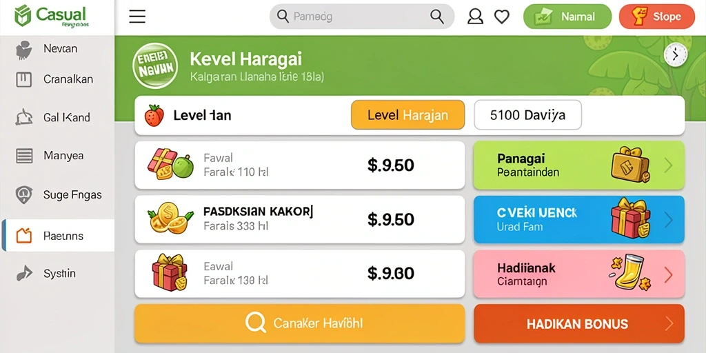 Tampilan antarmuka game yang menarik dan mudah digunakan.